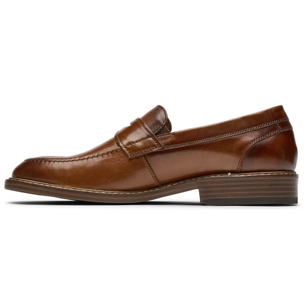 Rockport Loafers For Mens Brown - Kenton Penny - LN0972143